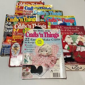 Crafts 'n Things Magazine Lot of 10+ Mixed Christmas Halloween Crafts